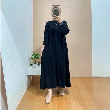 Gamis Debora Midi Dress Casual Katun Rayon