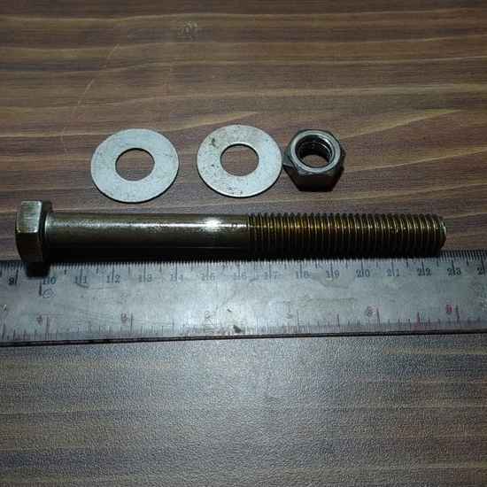 BAUT MUR BALOK KAYU PANJANG 12.5 CM KUNCI 19 / BAUT BLANDAR NC ½ X 5 PANJANG 12.5 CM + 2 RING 1/2