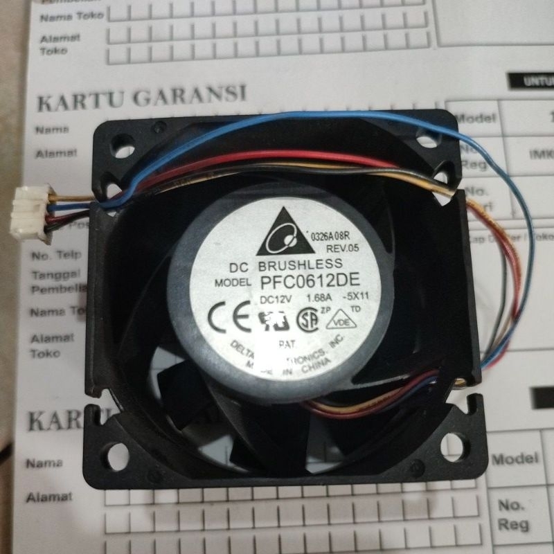 Ball bearing 6cm dc 12V 1.68Q Fan highspeed Kipas panel