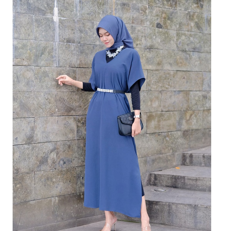 Nagita Long Outer Square Cringkle Airflow Kerah V Belah Samping Jumbo - Dress Kaftan Cringkle  | ONG SQUARE eitaro CRINKLE AIRFLOW | LONG SQUARE DRESS CRINGKEL AIR FLOW NAGITA LONG SQUARE | ATASAN NAGITA TUNIK