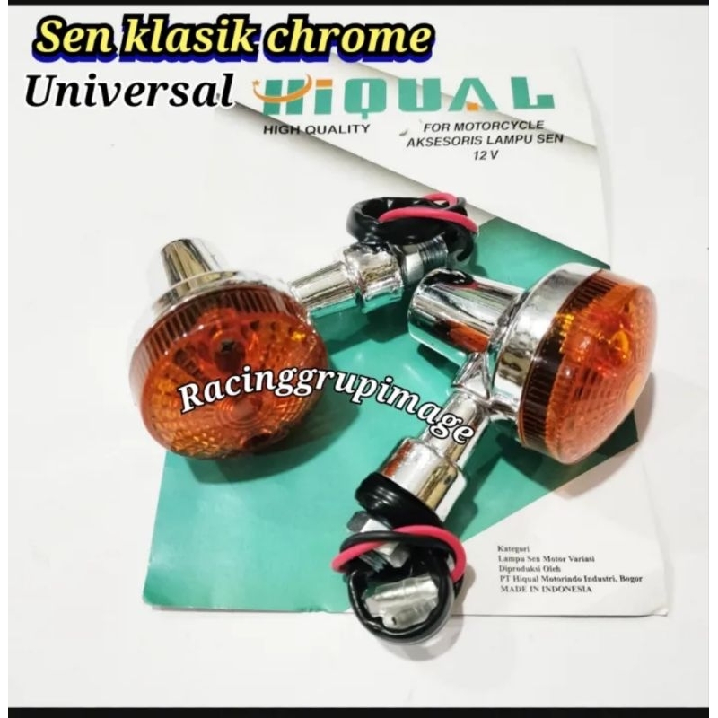 lampu sain sen motor klasik bulat bohlam sein chrome