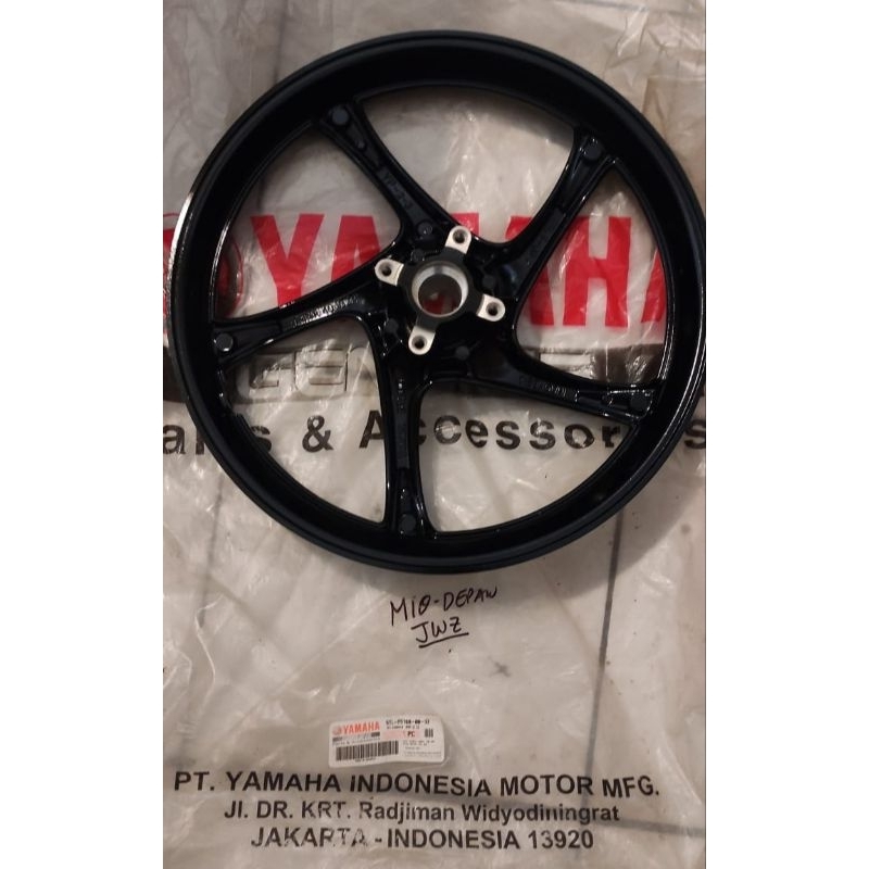 Velg Ban Depan MIO Yamaha YGP 5TL Hitam Pelg Pelek Veleg Ring Pelak Velek Velk Pelk Rim Trim Motor B