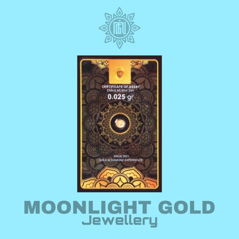 Mini Gold 0.025gr Logam Mulia 0,025gr Black Series (Emas Murni 24k / 999%)