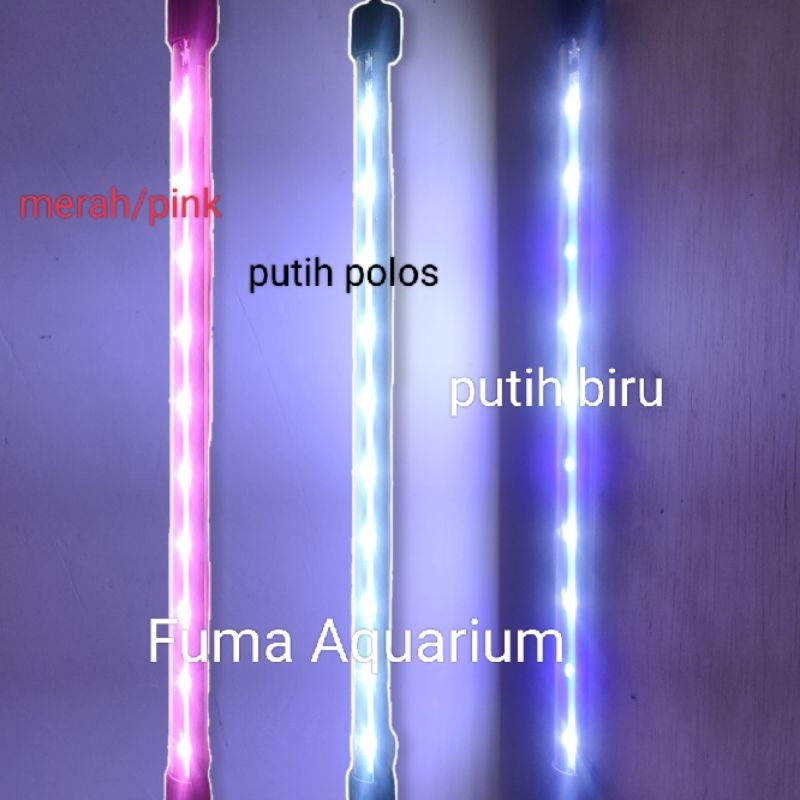 Lampu Celup Aquarium 40cm Hiro Pro T4-LED40 Putih, Merah/Pink, Putih Biru Lampu Led Aquarium Aquascape