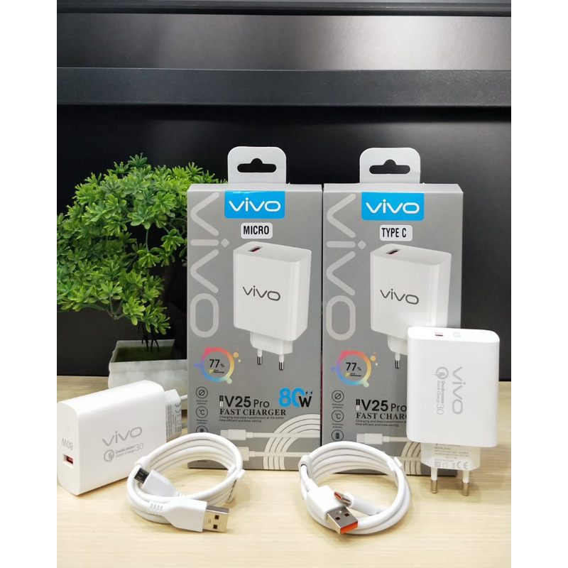 CHARGER VIVO V25Pro FAST CHARGING 80W MICRO TYPE C SUPPORT ALL ANDROID SMART PHONE UNIVERSAL PREMIUM QUALITY