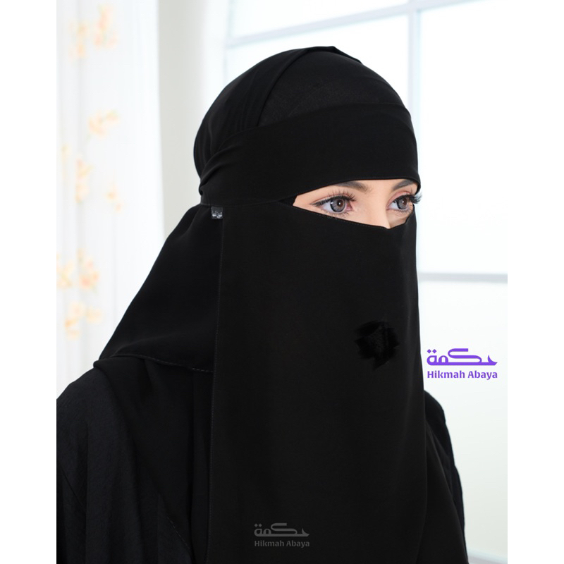 Hikmahabaya - Cadar Niqab oyoun almaha Bandana Tanpa Poni size Standar