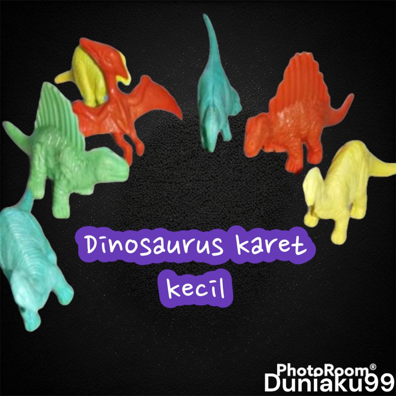 mainan anak murah Dino karet kecil 4pc / mainan murah / mainan hewan karet / animal karet