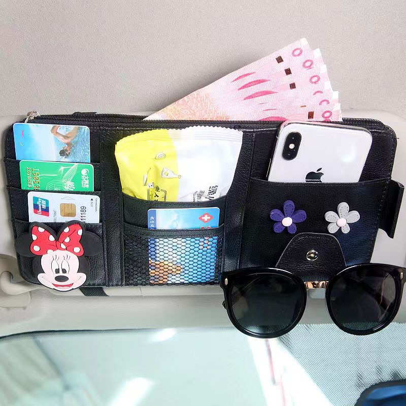 tempat kartu sunvisor tempat hp sun visor mickey