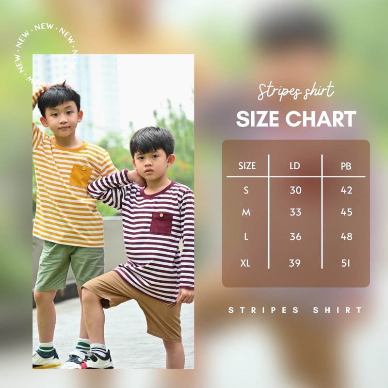 Stripes Shirt Kaos Lengan Panjang Anak