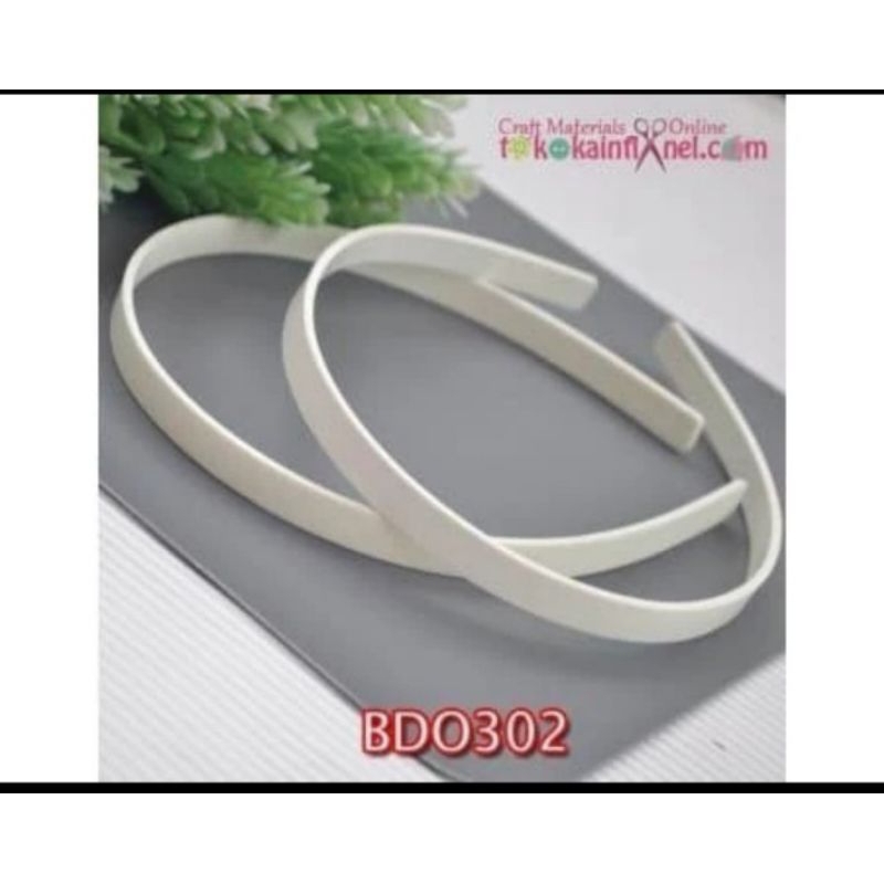 Rangka Bando Putih Lebar 1 cm Polos Tidak Bergerigi