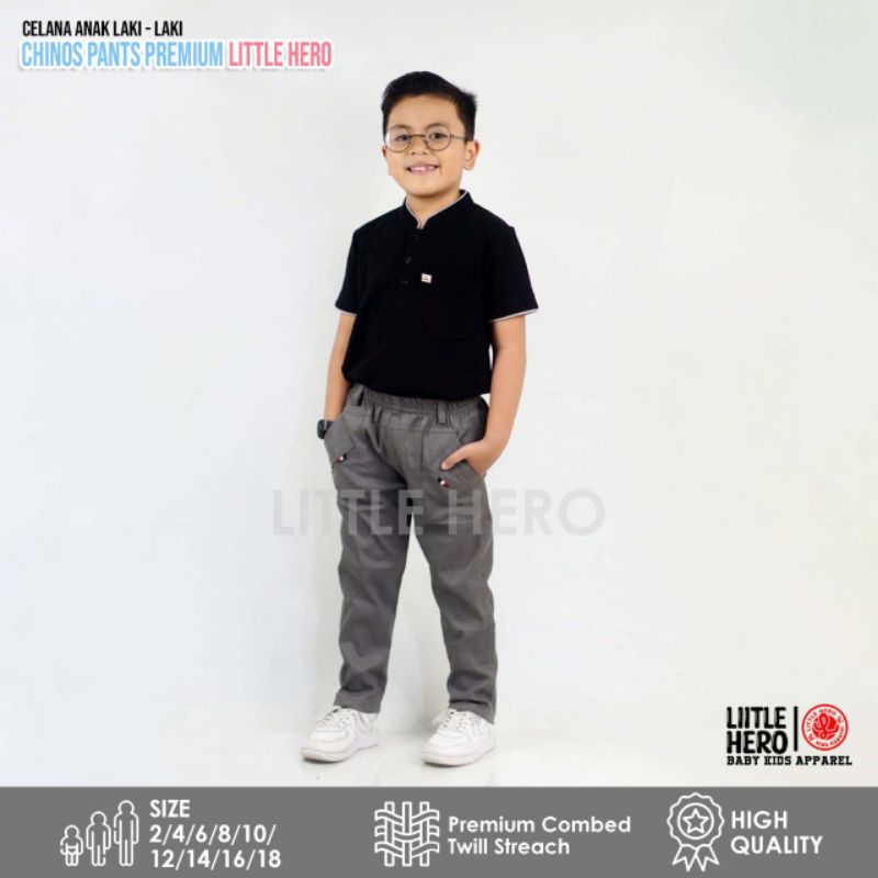 [1-13T] CELANA ANAK LAKI LAKI CHINOS CHINO PANJANG 1-13 TAHUN LITTLE HERO ORIGINAL ALTHAu / CELANA CHINOS PANJANG ANAK COWOK PREMIUM ORIGINAL BY LITTLE HERO / CHINOS PANTS PREMIUM LITTLE HERO