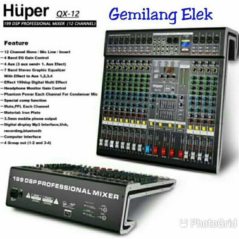 Mixer HUPER QX 12 ( 12 Channel ) Garansi
