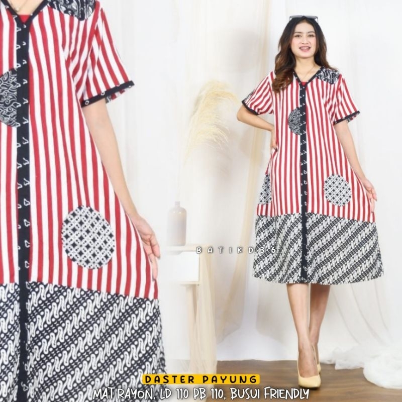 Daster payung Rayon wanita Premium Busui Baju tidur dan Santai rumahan murah ibu mama emak Mak anak dewasa koin batik lurik anti luntur nyusut kucel hangat dingin muda solo jogja alesha