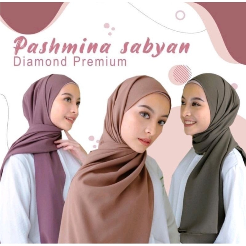 Hijab Pashmina Sabyan Diamond Jilbab Kerudung Premium