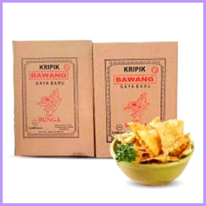 

Zellshop - Kripik bawang gaya baru cap bunga / kue bawang renyah