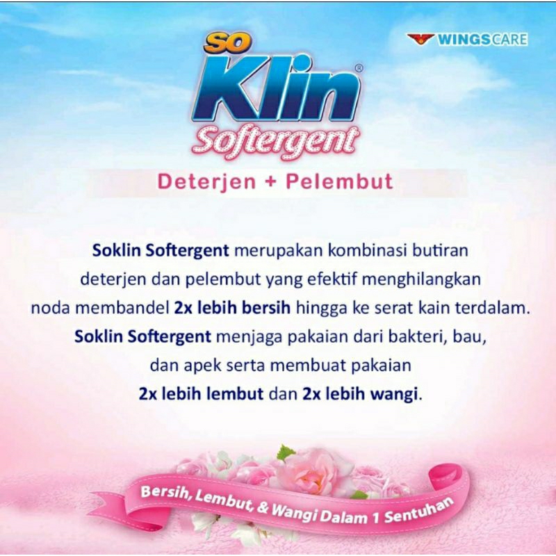 SOKLIN SOFTERGENT Deterjen Bubuk 475 Gr / BOOM 280 GR