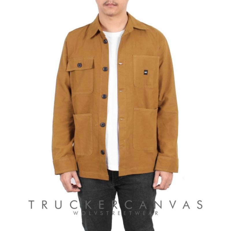 WOLV - TRUCKER JACKET SEMI PARKA PRIA SIZE (M-XXL)