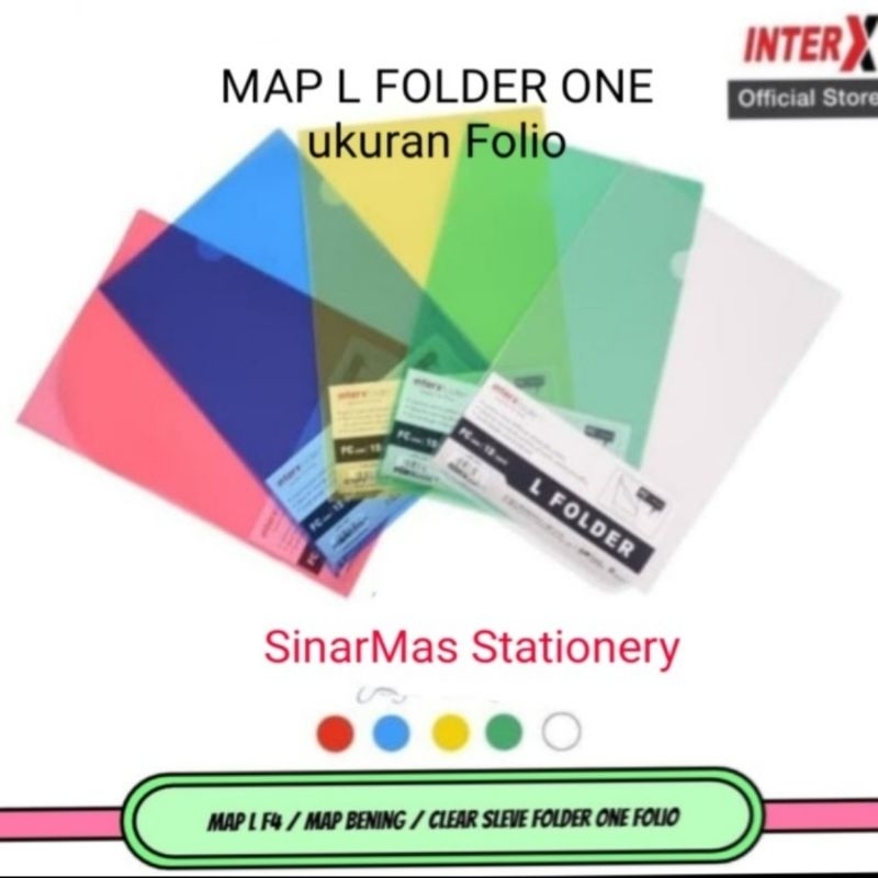 

Map L Plastik Folder One Transparan - Clear Sleeve L Folder One Folio