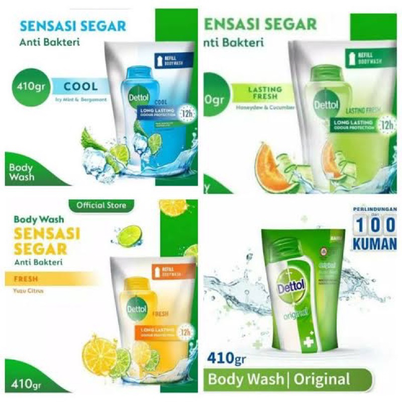 Sabun mandi cair dettol REFILL 410ML