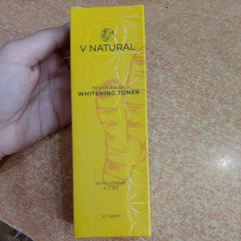 V Natural Toner Temulawak Original BPOM 100ml / Penyegar muka