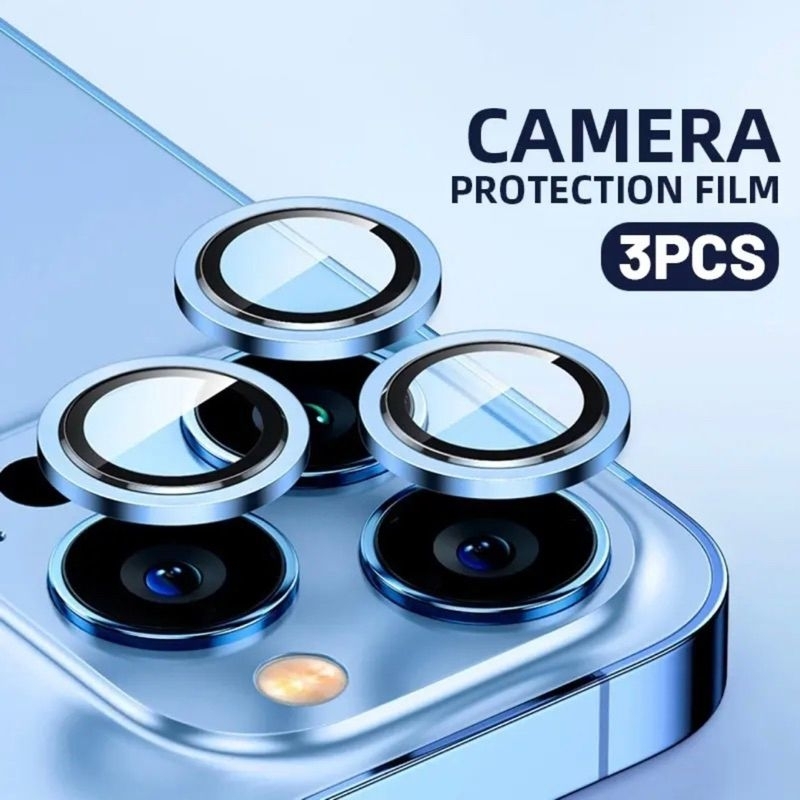 (1SET 3pcs) Titanium Lens Protector Glass Camera iPhone 12 PRO MAX Anti Gores Pelindung Kamera