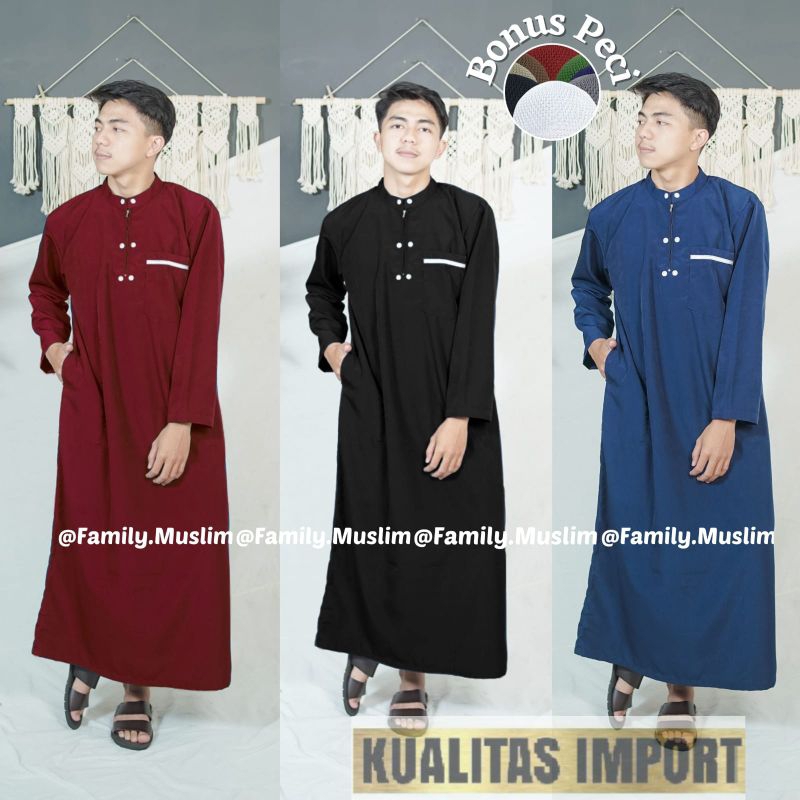 HARGA KONVEKSI Gamis laki laki dewasa terlaris SIZE S-XXXL jubah pria dewasa dan remaja jubah laki/ gamis al harby