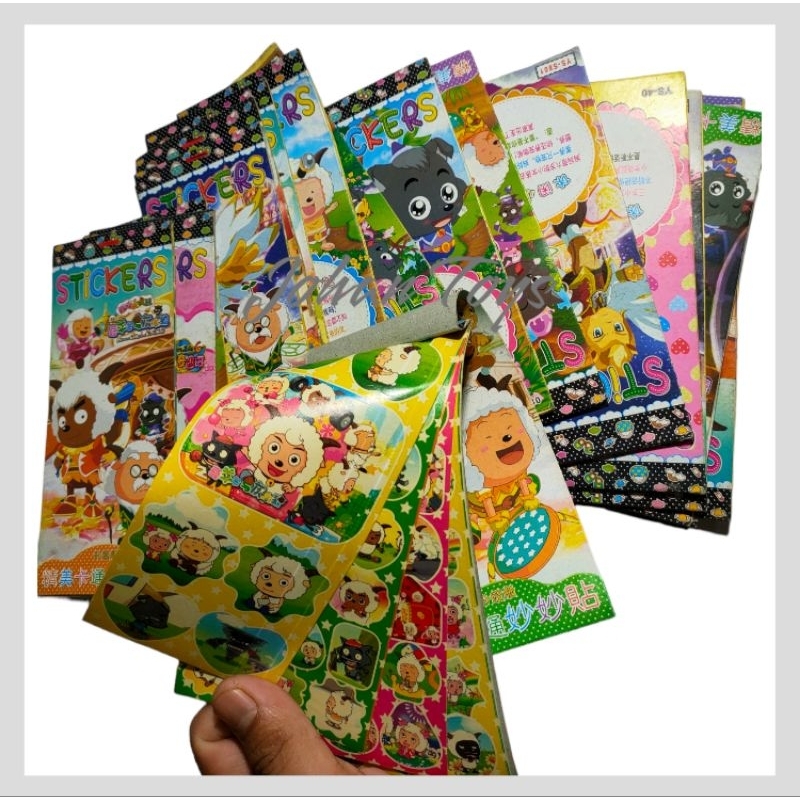 Stiker Buku Motif  isi 100Pcs/Lembar