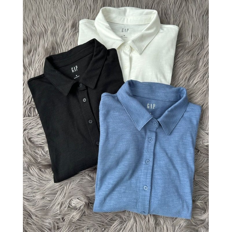 Puff buttom polo shirt