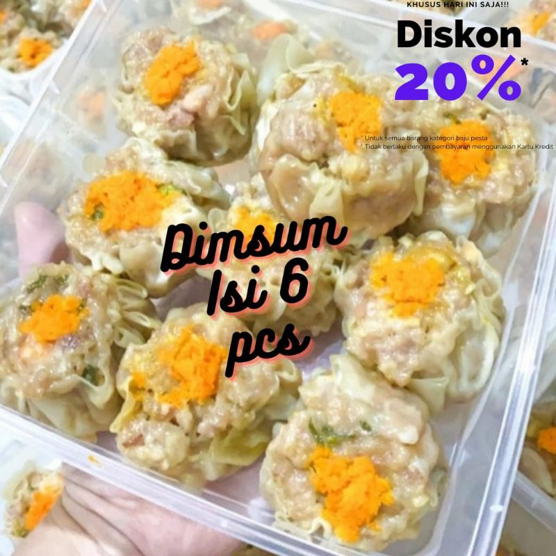 

Dimsum ayam isi 6 pcs siomay ayam fresh halal 100% murah