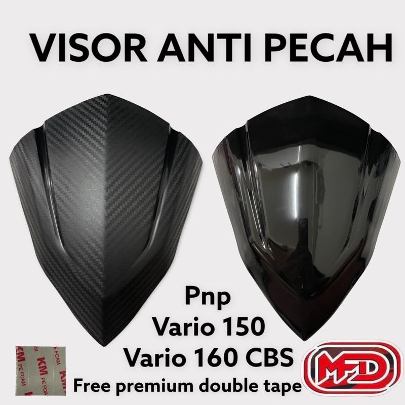 Visor Vario 125/150 LED 2015-2019 Anti Pecah I Vario 160 Cbs Free Double Tape