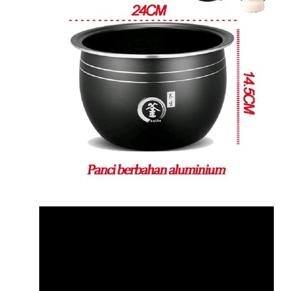 CANEL & CO Panci Berbahan aluminium Panci Teflon Inner Pot Magic Com Rice Cooker 2 Liter