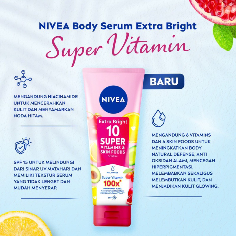 Nivea Extra White Body Serum DAY | NIGHT NOURISH 180ML | Radiant &amp; Smooth | Instant Glow