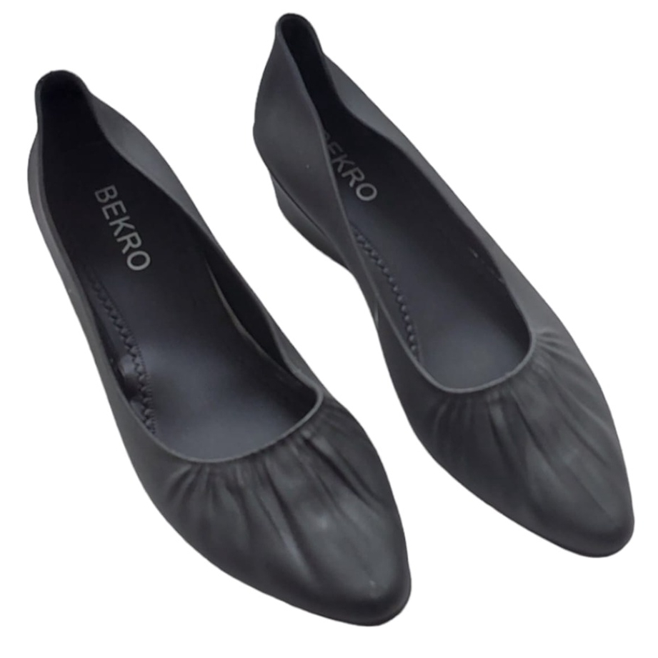 Sepatu Wanita Terbaru /Sepatu Kerja Hitam Formal/Pantofel Jelly Karet/Sepatu Balet Flatshoes Wanita