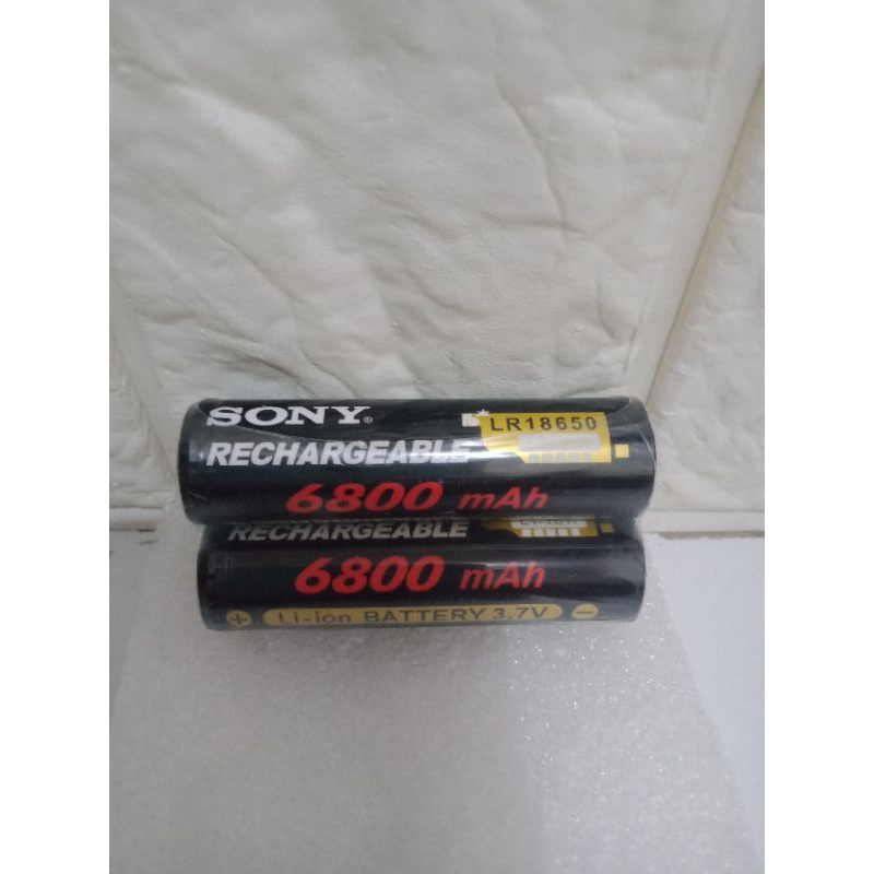 Baterai Cas Sony 18650 Batrey Battery LR18650 Rechargeable 6800mAh Li-ion 3,7V