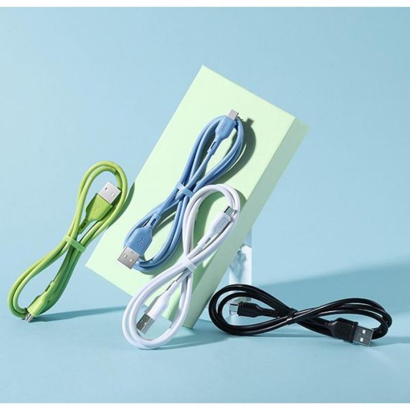 Kabel Data Robot 2A RBM100 Data Cable Micro USB 100cm Fast Charging Original ( Per 1PCS )