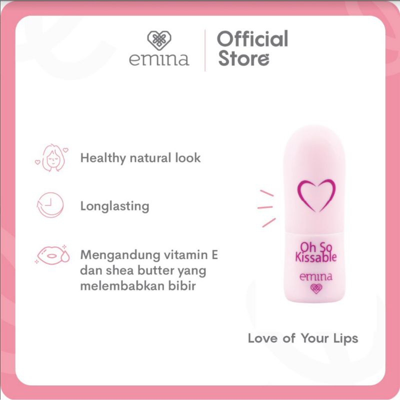 EMINA Oh So Kissable Tinted Balm Stick 3.4g