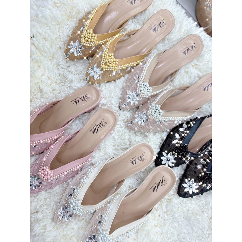 Termurah!!!! COD Heels 5cm brukat payet Marwah Gold / wedding shoes gold / sepatu pengantin gold / sepatu seserahan / sepatu tunangan/ sepatu wisud