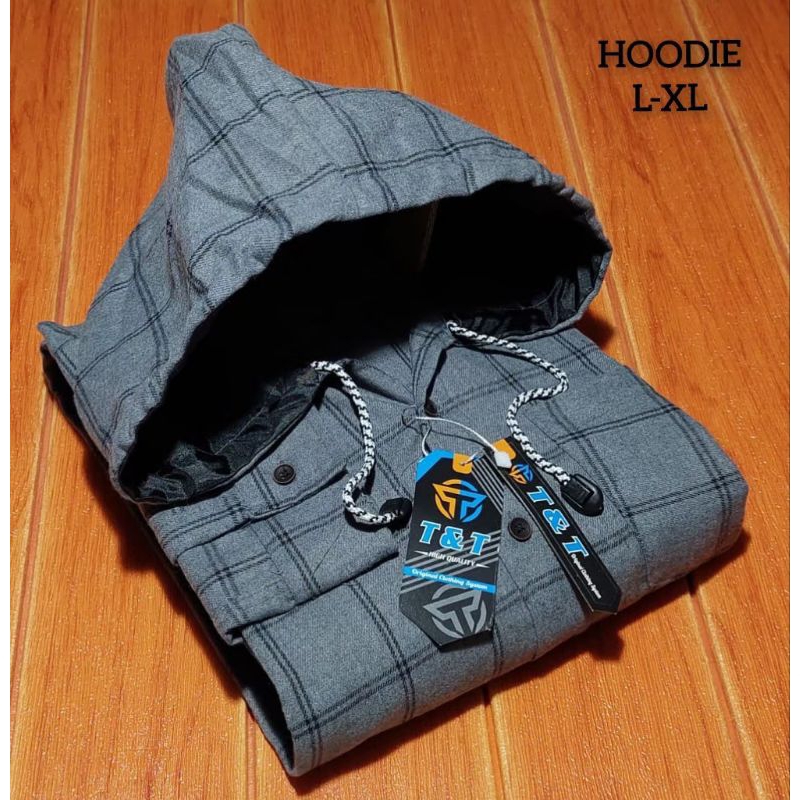 KEMEJA FLANEL IMPORT HOODIE LENGAN PANJANG SON Alaric.co Millenials Terbaru Termurah