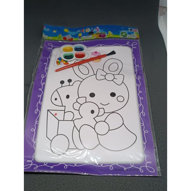 Lukisan Kertas Cat Air Bergambar Warna 2 sisi 1 pcs