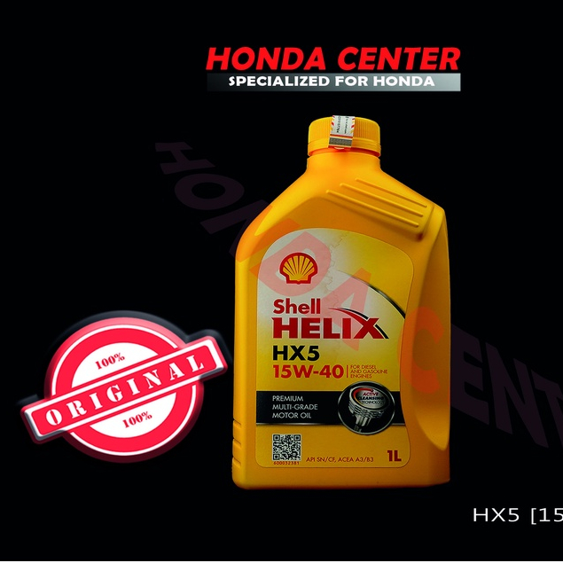 oli shell helix HX5 15W-40 liter di jamin 100% original