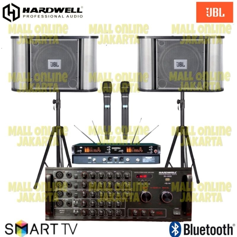 Paket karaoke JBL 10 inch Original Sound system ampli Hardwell rv3000