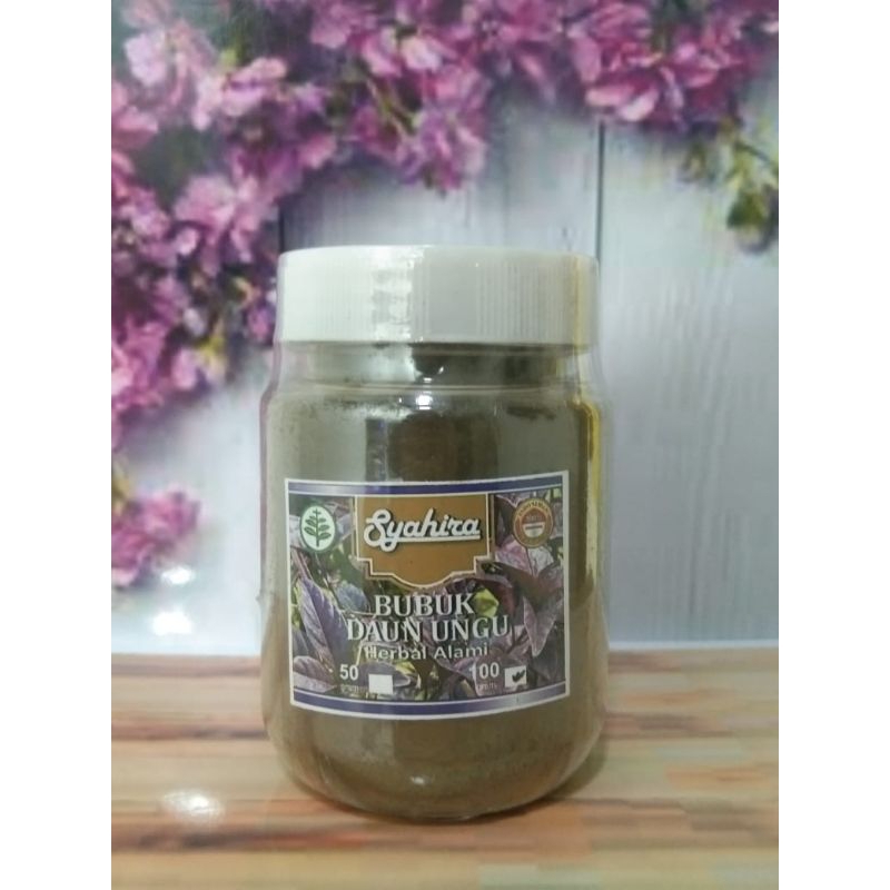 

Bubuk extra daun ungu handeuleum isi 100&50 gram