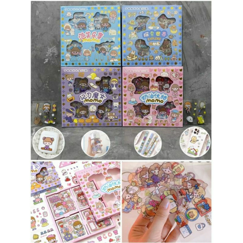 

Sticker Korea Momo 2D / Stiker Kartun Waterproof Aesthetic Tumbler Botol Minum Jurnal Dekorasi Scrapbook