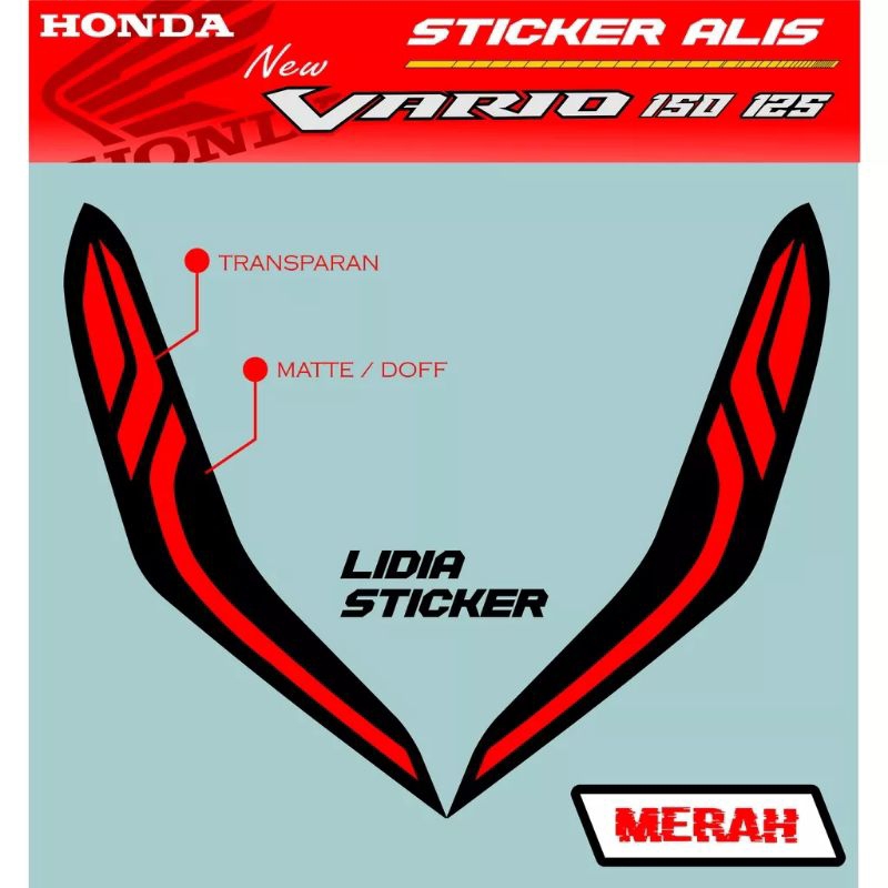 STICKER ALIS LAMPU VARIO 150/125