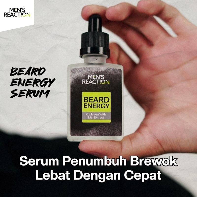(READY) MEN'S REACTION BEARD ENERGY SERUM PENUMBUH BREWOK MELEBATKAN