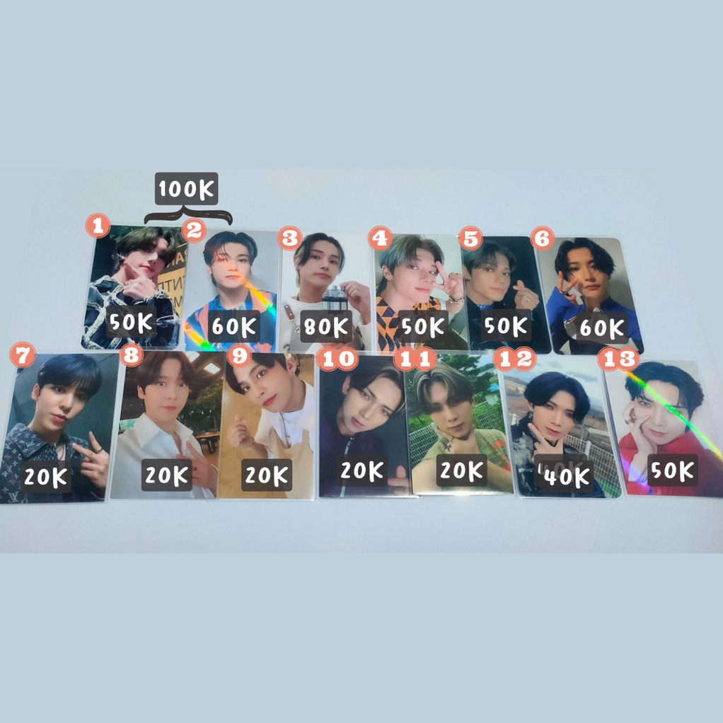 ATEEZ photocard/pc Wooyoung Seonghwa Yunho Yeosang Jongho fever pt 2 pt 3 pob Makestar 1.0 reg holo 