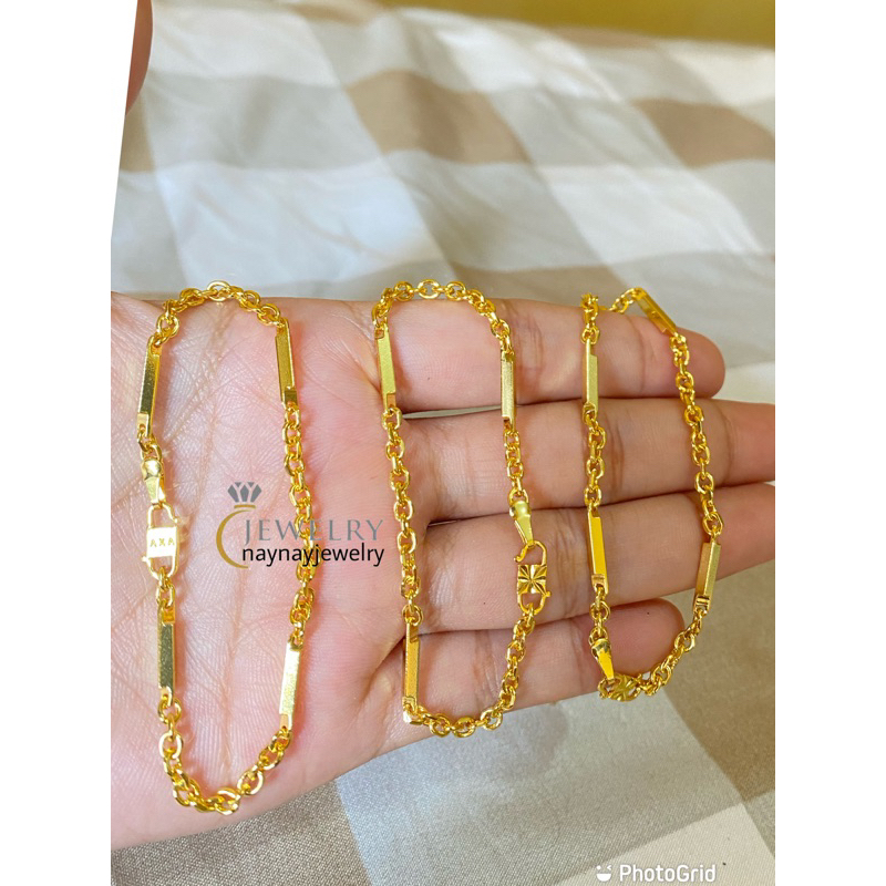 Gelang rante balok / warna 24k