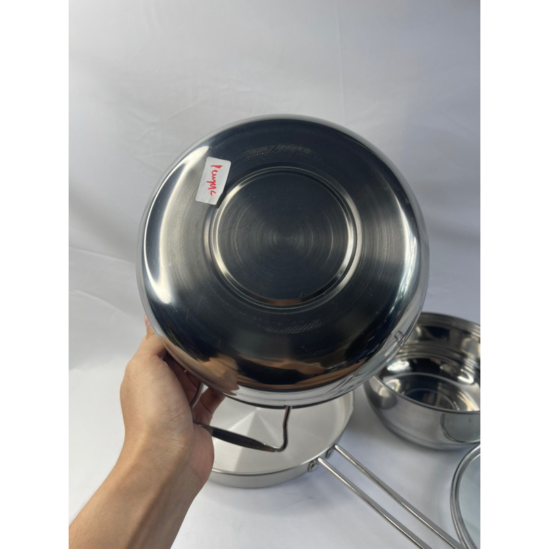 [OBRAL RIJEK] Set Panci Masak 3 in 1 Deep Frying Soup Pot - FF110