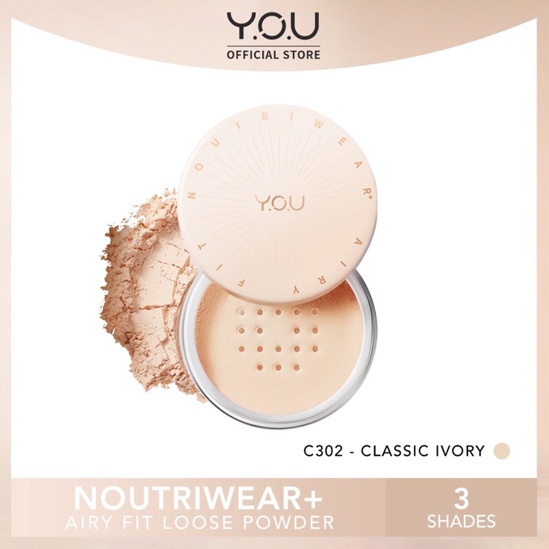 Y.O.U NoutriWear+ Airy Fit Loose Powder / YOU Bedak Tabur Waterproof