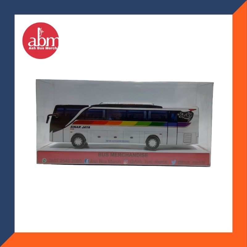 Miniatur Bus / Miniatur Bis Papercraft Sinar Jaya Jetbus Single Glass